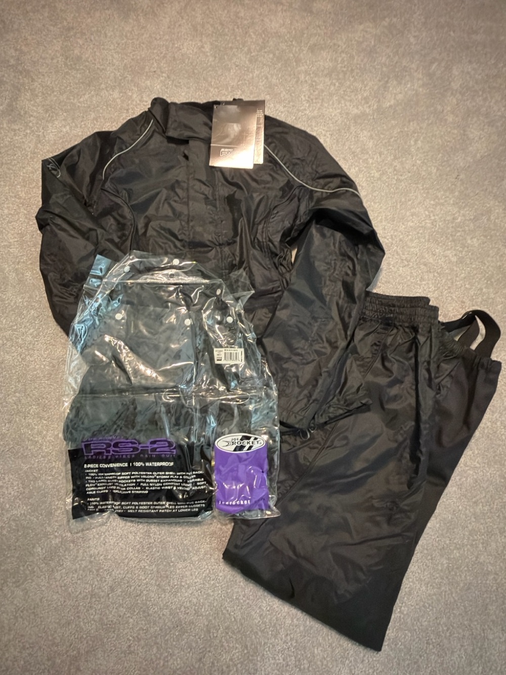 Joe Rocket Black Women's Rain Jacket and Pants Set